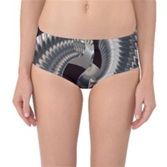 Ornament Spiral Rotated Mid-waist Bikini Bottoms by Bajindul