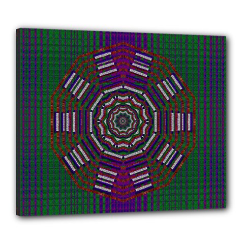 Orchid Landscape With A Star Canvas 24  X 20  (stretched) by pepitasart