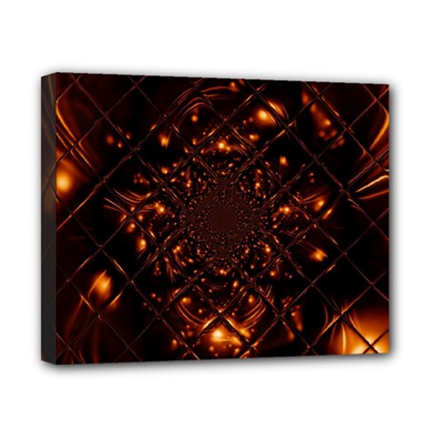 Fire Glass Fractal Canvas 10  X 8  (stretched) by Pakrebo