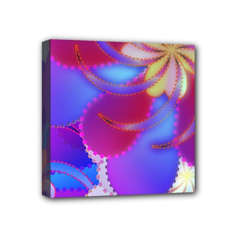 Colorful Abstract Design Pattern Mini Canvas 4  X 4  (stretched) by Pakrebo