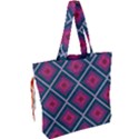 Purple Textile And Fabric Pattern Drawstring Tote Bag View2