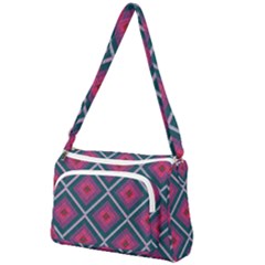 Purple Textile And Fabric Pattern Front Pocket Crossbody Bag by Pakrebo