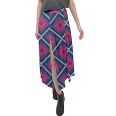 Purple Textile And Fabric Pattern Velour Split Maxi Skirt by Pakrebo