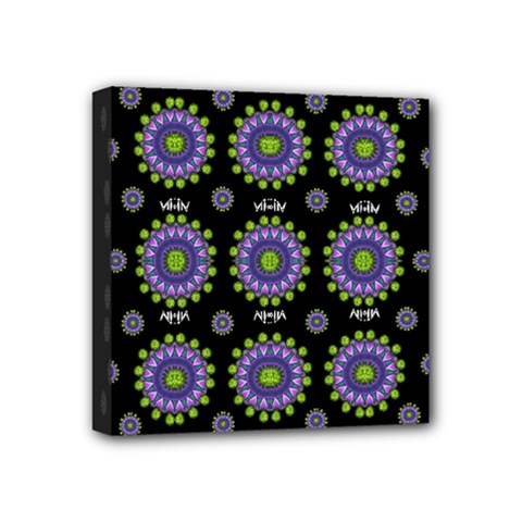 Lilies And Decorative Stars Of Freedom Mini Canvas 4  X 4  (stretched) by pepitasart