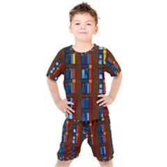 Architecture Color Colour Windows Kids  Tee And Shorts Set by Pakrebo