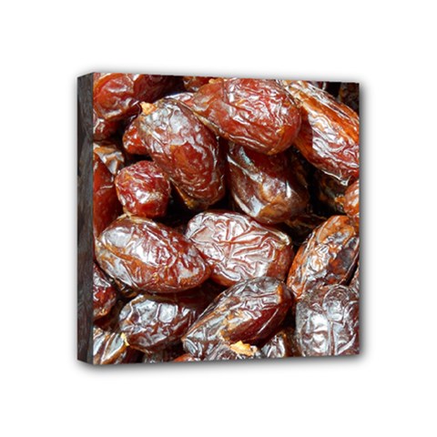 Dates Fruit Sweet Dry Food Mini Canvas 4  X 4  (stretched) by Pakrebo