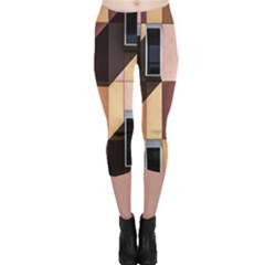 Architectural Design Architecture Building Colors Capri Leggings  by Pakrebo