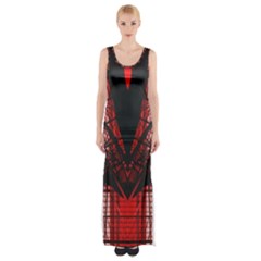 Low Angle Photography Of Red Metal Tower Maxi Thigh Split Dress by Pakrebo