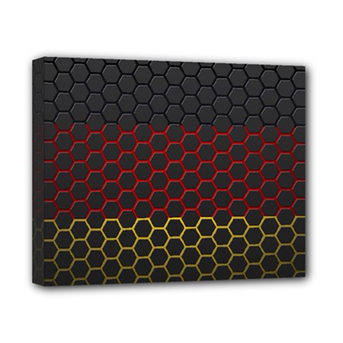 Germany Flag Hexagon Canvas 10  X 8  (stretched) by HermanTelo
