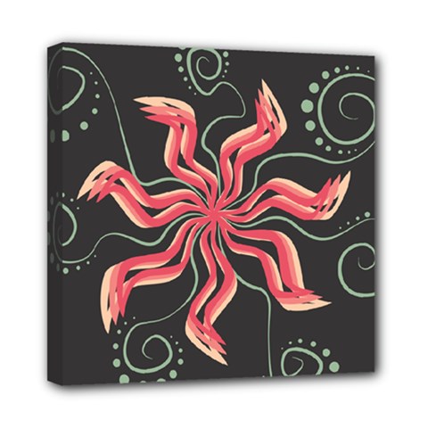 Flower Abstract Mini Canvas 8  X 8  (stretched) by HermanTelo