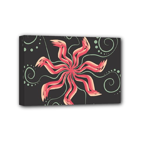 Flower Abstract Mini Canvas 6  X 4  (stretched) by HermanTelo
