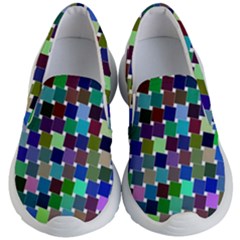 Geometric Background Colorful Kids  Lightweight Slip Ons by HermanTelo