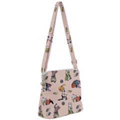 Funny Cats Zipper Messenger Bag by Sobalvarro