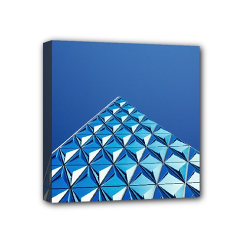 Art Building Pattern Abstract Mini Canvas 4  X 4  (stretched) by Pakrebo