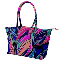Tropical Leaves Resize 2000x2000 Same A3580b Canvas Shoulder Bag by Sobalvarro