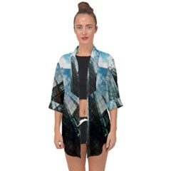Architectural Design Architecture Building Business Open Front Chiffon Kimono by Pakrebo