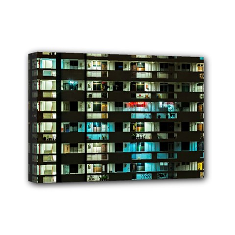 Architectural Design Architecture Building Cityscape Mini Canvas 7  X 5  (stretched) by Pakrebo