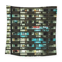 Architectural Design Architecture Building Cityscape Square Tapestry (large) by Pakrebo