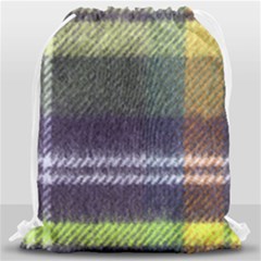 Yellow Plaid Flannel Drawstring Bag (large) by snowwhitegirl