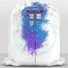 Tattoo Tardis Seventh Doctor Doctor Drawstring Bag (large) by Sudhe