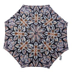 White Black And Orange Illustration Hook Handle Umbrellas (large) by Wegoenart