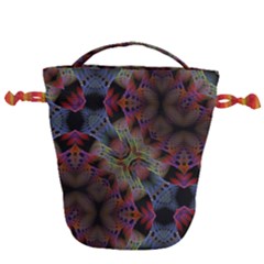 Abstract Animated Ornament Background Fractal Art Drawstring Bucket Bag by Wegoenart