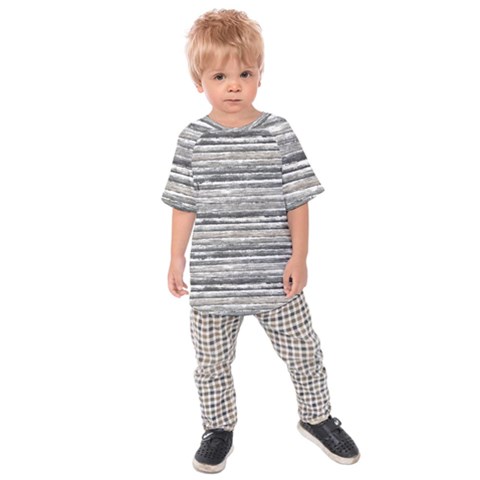 Striped Grunge Print Design Kids  Raglan Tee by dflcprintsclothing