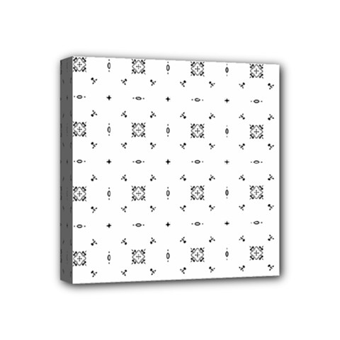 Bw Pattern Iii Mini Canvas 4  X 4  (stretched) by designsbyamerianna