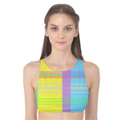 Easter Background Easter Plaid Tank Bikini Top by Simbadda
