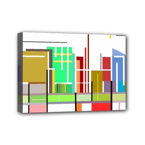 Business Finance Statistics Graphic Mini Canvas 7  X 5  (stretched) by Simbadda