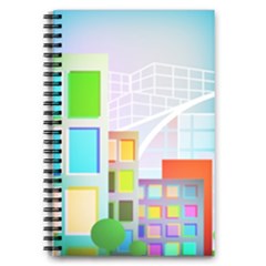 City Modern Business Skyscrapers 5 5  X 8 5  Notebook by Simbadda