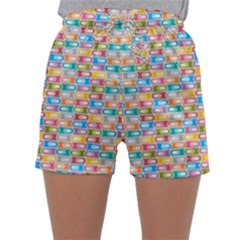 Seamless Pattern Background Abstract Sleepwear Shorts by Simbadda