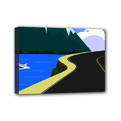 Air Pollution Retro Vintage Mini Canvas 7  X 5  (stretched) by Simbadda