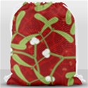Mistletoe Christmas Texture Advent Drawstring Bag (Large) View2