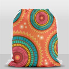 Background Texture Mosaic Drawstring Bag (small) by Simbadda