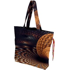 Fractals Fantasy Image Art Drawstring Tote Bag by Simbadda