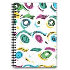 Distorted Circles On A White Background                 5 5  X 8 5  Notebook New by LalyLauraFLM