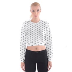 Cycling Motif Design Pattern Cropped Sweatshirt by dflcprintsclothing