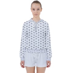 Cycling Motif Design Pattern Women s Tie Up Sweat by dflcprintsclothing
