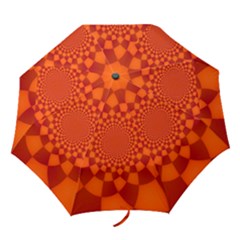 Fractal Artwork Abstract Background Orange Folding Umbrellas by Sudhe