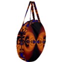 Abstract Artwork Fractal Background Black Orange Giant Round Zipper Tote View3
