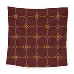 Background Pattern Design Geometric Brown Square Tapestry (large) by Sudhe