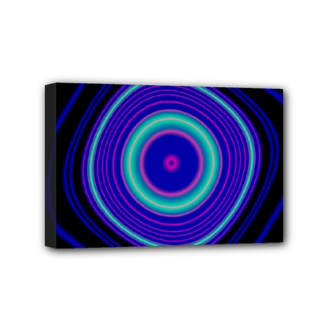 Digital Art Background Pink Blue Mini Canvas 6  X 4  (stretched) by Sudhe