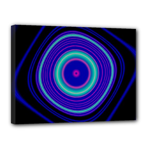 Digital Art Background Pink Blue Canvas 16  X 12  (stretched) by Sudhe