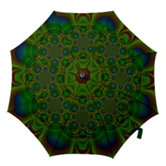 Abstract Background Design Green Hook Handle Umbrellas (medium) by Sudhe