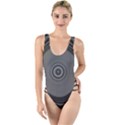 Digital Art Background Black White High Leg Strappy Swimsuit View1