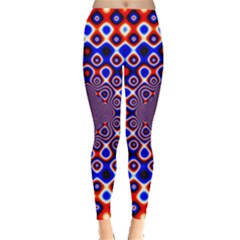 Digital Art Background Red Blue Leggings  by Sudhe