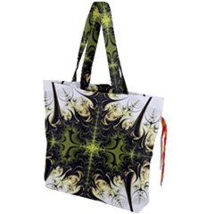 Abstract Fractal Pattern Artwork Drawstring Tote Bag by Sudhe