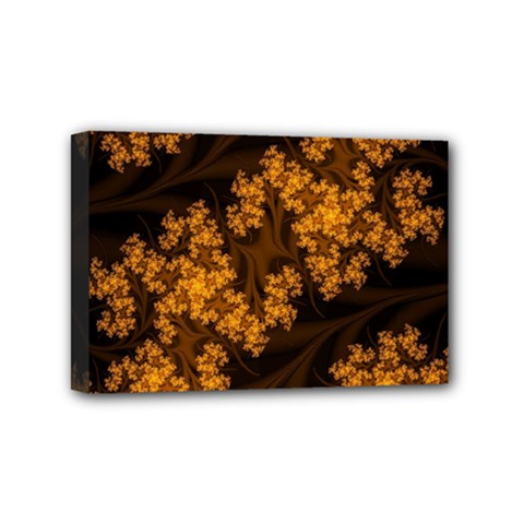 Abstract Fractal Pattern Artwork Flora Mini Canvas 6  X 4  (stretched) by Sudhe