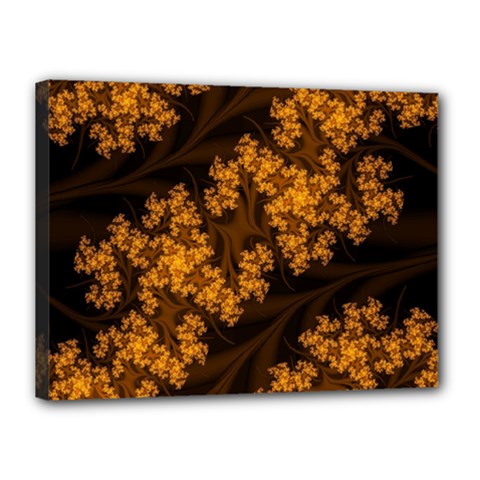 Abstract Fractal Pattern Artwork Flora Canvas 16  X 12  (stretched) by Sudhe